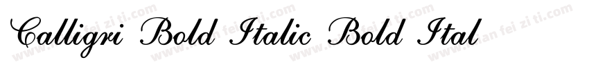 Calligri Bold Italic Bold Italic字体转换